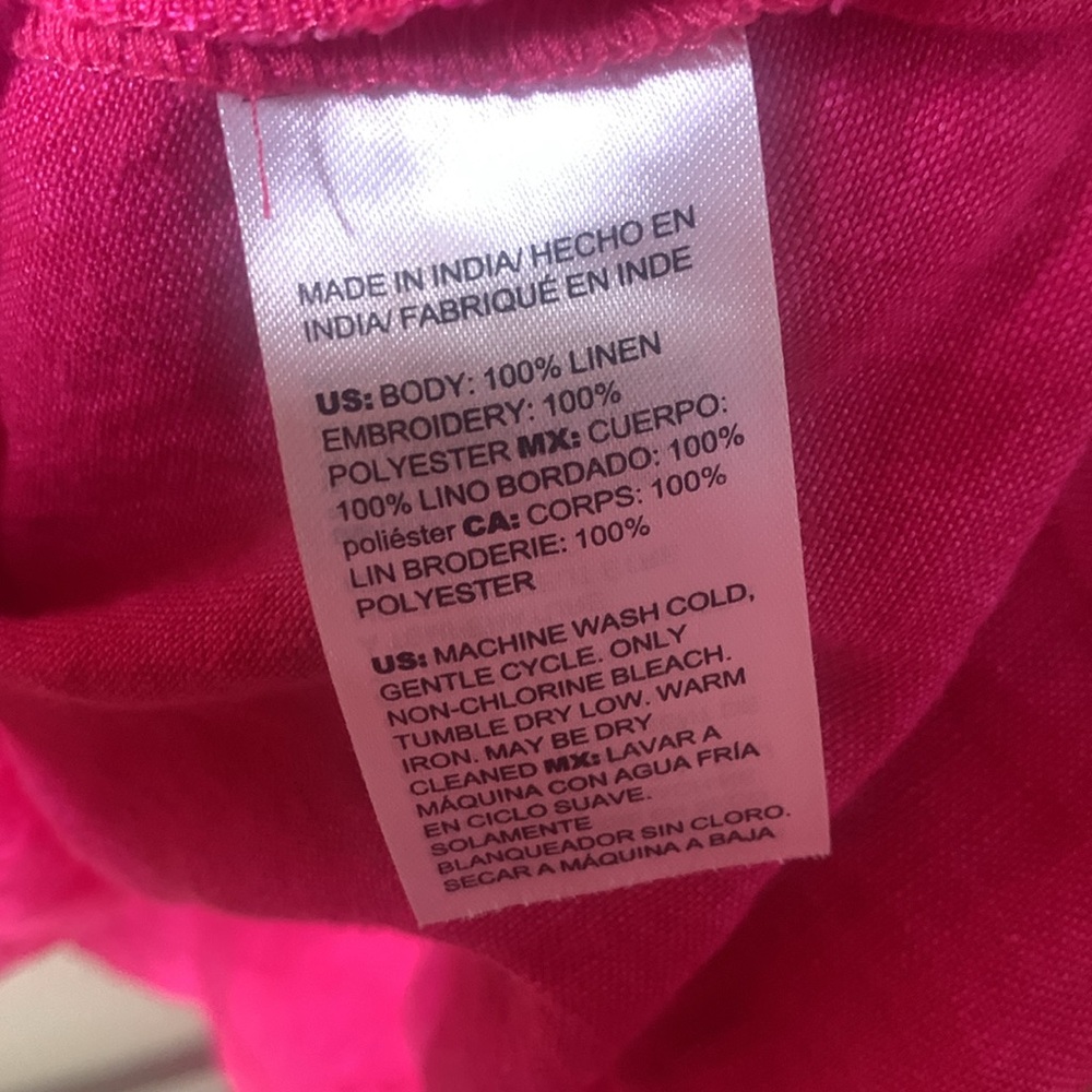 Chico's Pink Sheath Linen Dress(NWOT) Size XL - Picture 9 of 9